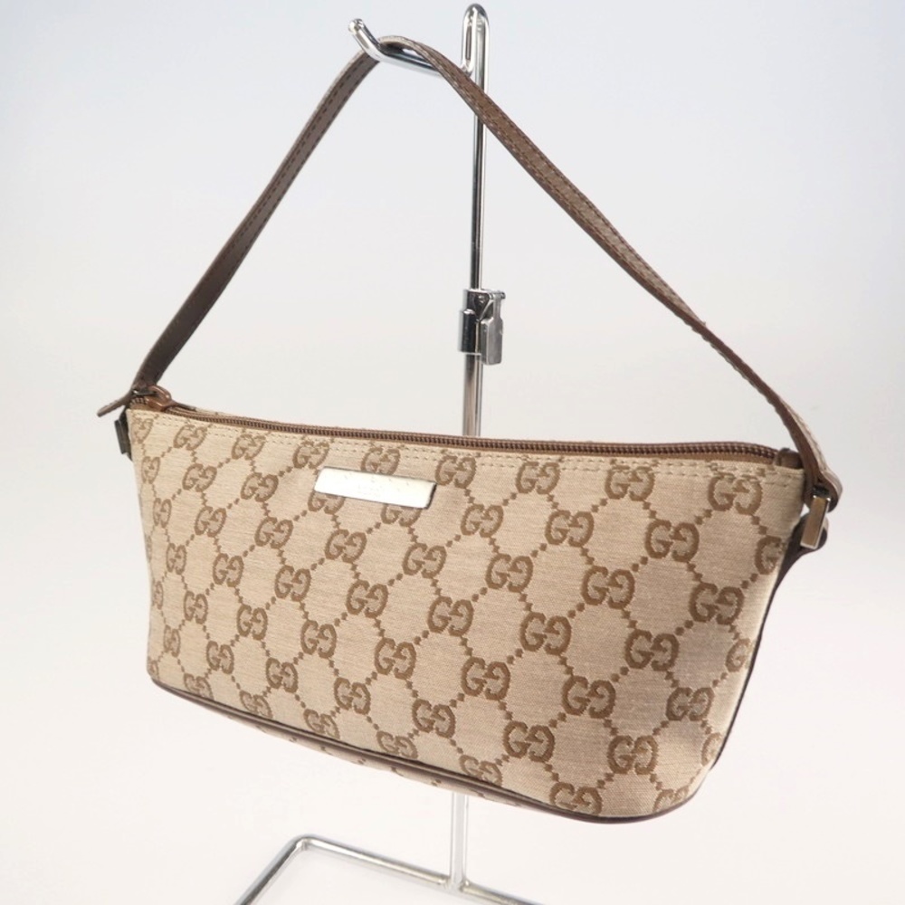 Gucci Gg Pattern Accessory Pouch Brown - image 1